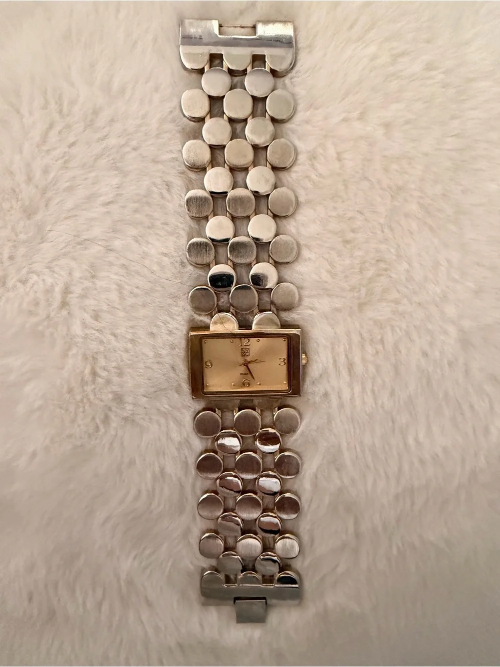 New York & Company Two-Tone Rectangular Dial Bracelet Watch